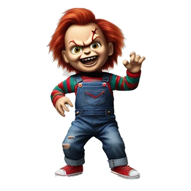 Chucky el muñeco diabólico  bailando gracioso sticker