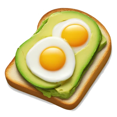 avocado toast with egg sticker
