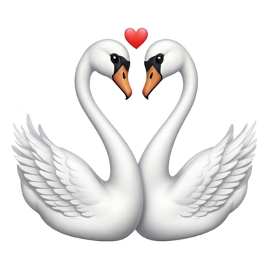 Two swan making a heart 💗 sticker