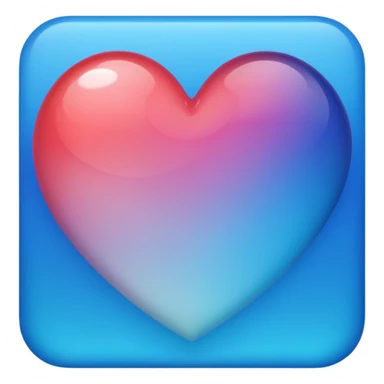 heart with a blue gradient sticker