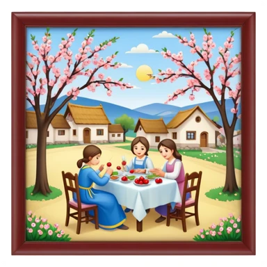 Садок вишневий коло хати,
Хрущі над вишнями гудуть,
Плугатарі з плугами йдуть,

Співають ідучи дівчата,
А матері вечерять ждуть.
Сім’я вечеря коло хати,

Вечірня зіронька встає.
Дочка вечерять подає,
А мати хоче научати,

Так соловейко не дaє.
Поклала мати коло хати
Маленьких діточок своїх;
 sticker