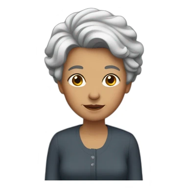 grandmother with short hair sticker
