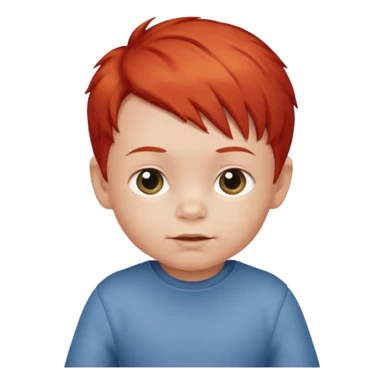 red hair baby boy sticker