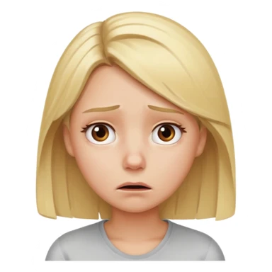 Stressed blonde girl sticker