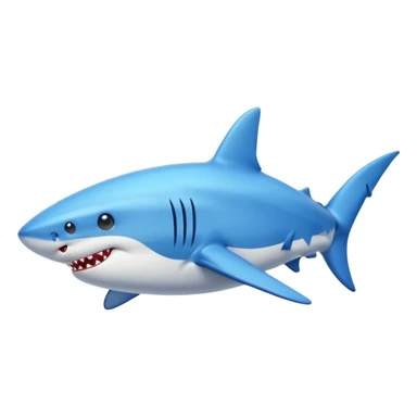 Shark with blue shoes sticker