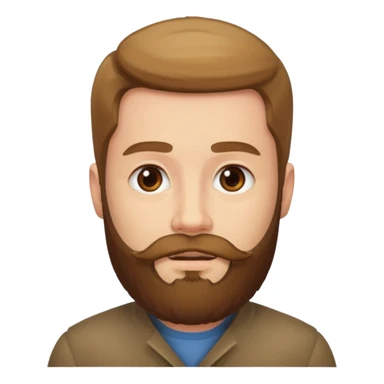 a man with just a beard  sticker