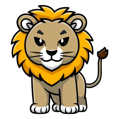 fierce lion face sticker
