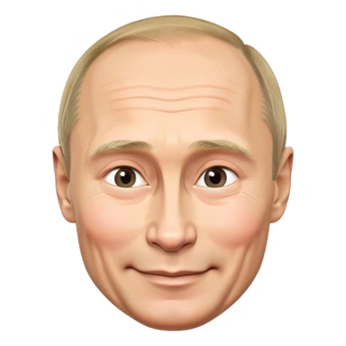 russian president Putin smiles slyly sticker
