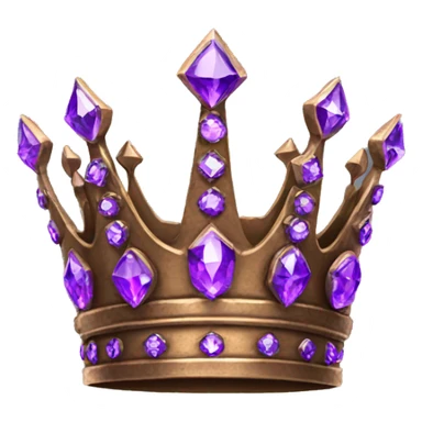 Bronze Crown with purple diamonds sticker