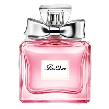 Light pink Miss Dior perfume with bow sticker