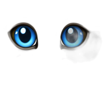 Fat siamese cat with blue eyes sticker