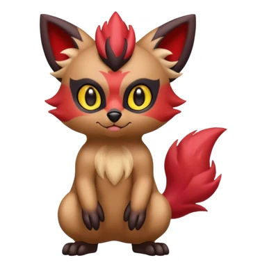 Zorua-Fakémon-hybrid-creature (full body)  sticker