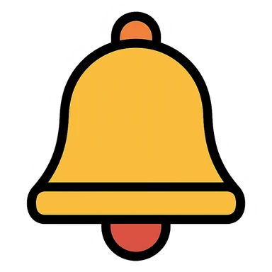 bell icon, simple and clear, modern icon style sticker