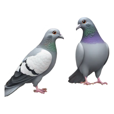 pigeons picking grain feed  sticker