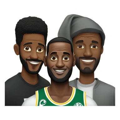 Lebron’s 40th birthday celebrating with 2 pakistani men and a black man  sticker