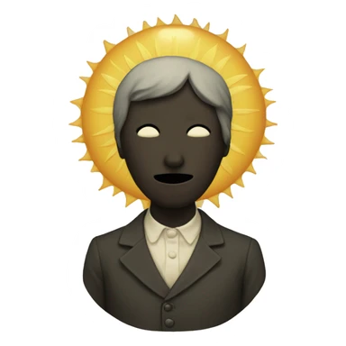 Vintage sun no face sticker