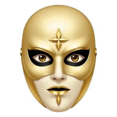 dark occult figure, gold mask, badass sticker