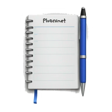 planner book with pen sticker