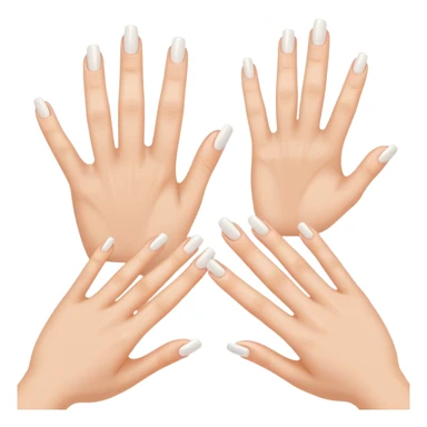 clean and short fingernails, simple and clear, healthy look sticker