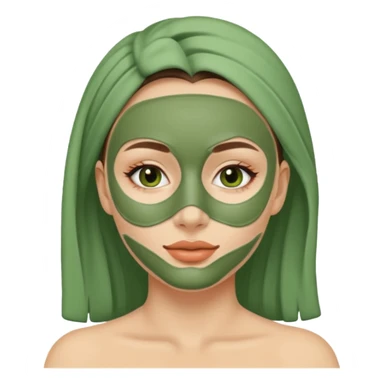 clay mask woman sticker