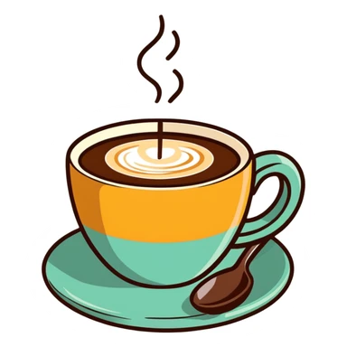 cup of coffee sticker