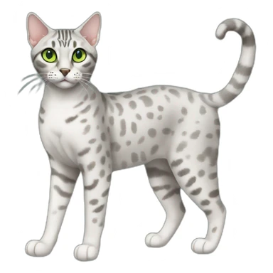 Egyptian Mau cat with green eyes, full-height sticker