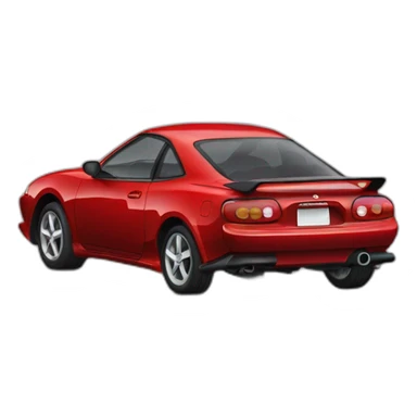 Red Toyota celica t18 sticker