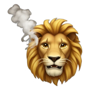 Smoking Lion sticker