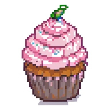 cupcake with pink icing sticker