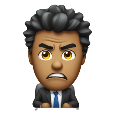 Angry at work desk sticker