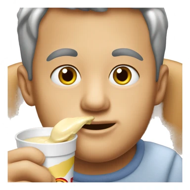 man eating cerelac baby food sticker