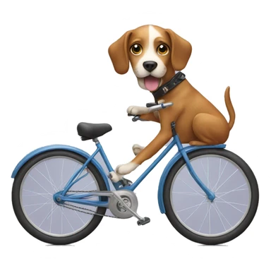 Dog on a bike  sticker