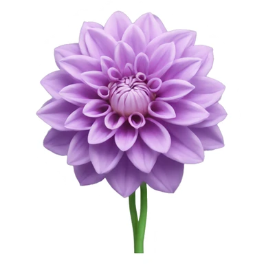 Light purple dahlia flower with green stem sticker