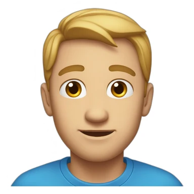 Homme yeux bleu et Grande oreille  sticker