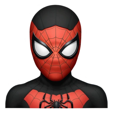 Spiderman face black costume sticker