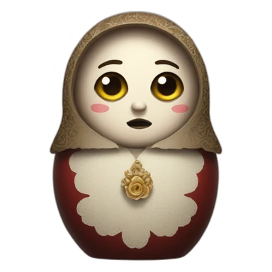 Scary Russian doll sticker
