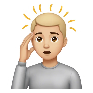 A scraching head emoji in confusion  sticker