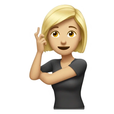mujer rubia haciendo el dab sticker