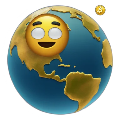 Bitcoin above the earth And he rules the world sticker