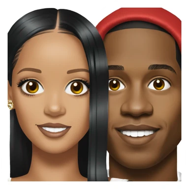 rihanna and asap rocky sticker