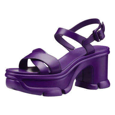 Platform Prada sandal purple sticker