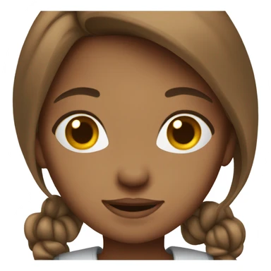 clean girl with brown hair sticker