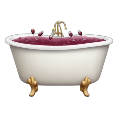 Bath tub full of wine sticker