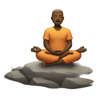 Meditation in the mountains  sticker