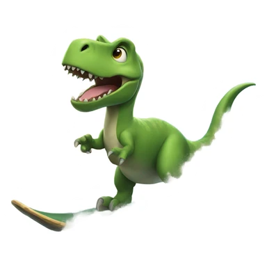 Dinosaur riding wave  sticker