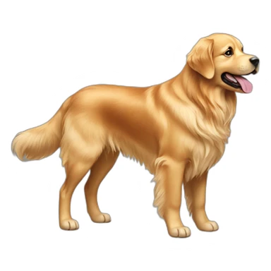 Dog golden retriever full-height sticker