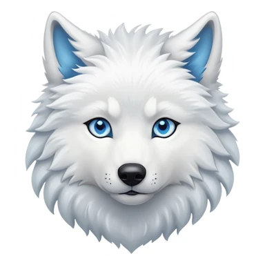 White wolf with blue eyes sticker