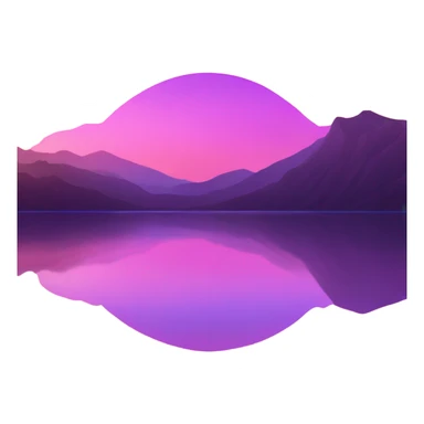 Sunset on a lake sticker