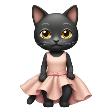 Cat with dress sticker