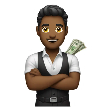 Bartender with money  sticker